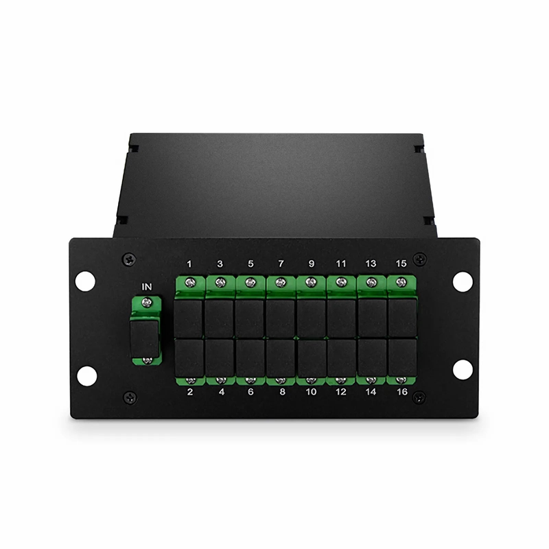 FyberOptix 1 x 16 PLC Fiber Splitter, Standard LGX Cassette, SC/APC, Singlemode, Used with 2U LGX Enclosure