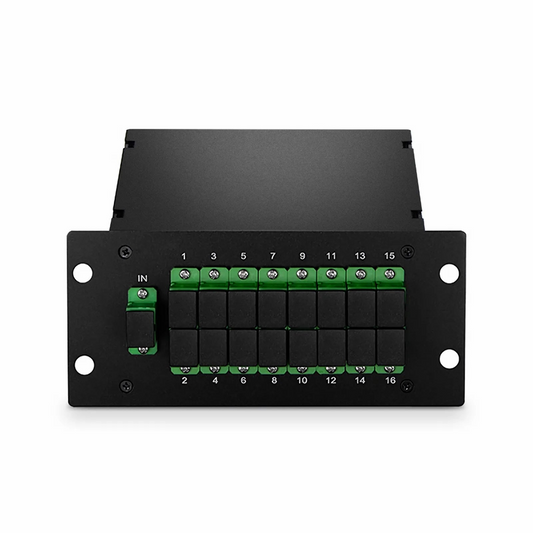FyberOptix 1 x 16 PLC Fiber Splitter, Standard LGX Cassette, SC/APC, Singlemode, Used with 2U LGX Enclosure