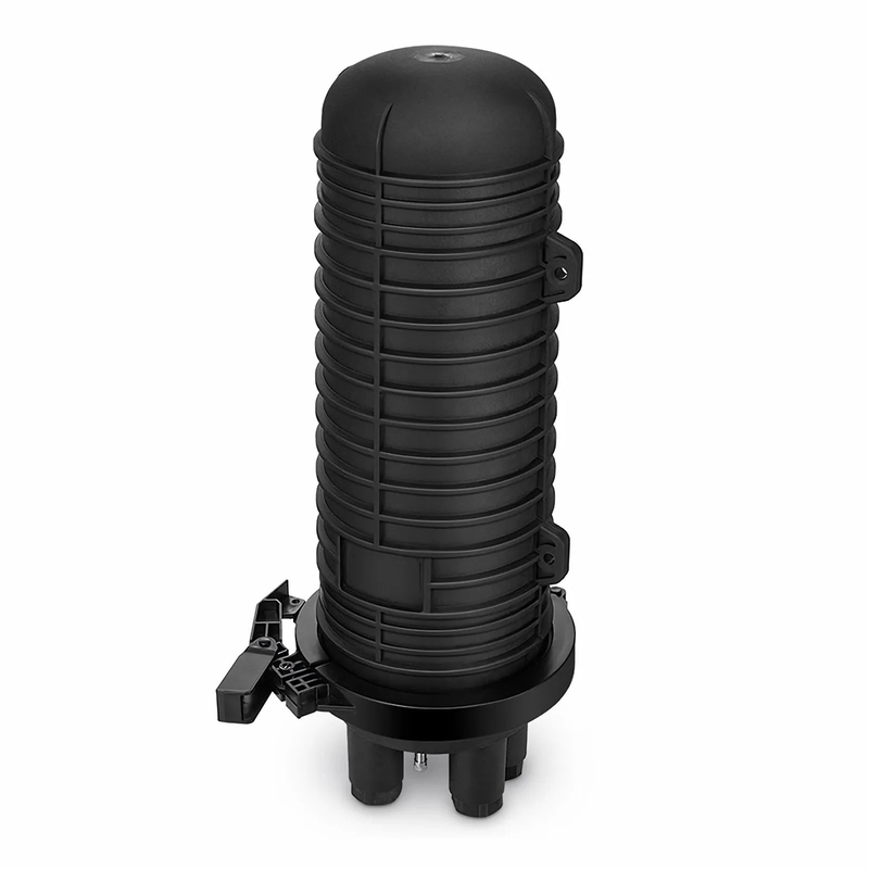 FyberOptix 144 Fibers 2In-4Out Dome Fiber Optic Splice Closure, Mechanical Seal, with 1 Pre-installed Fusion Splice Tray