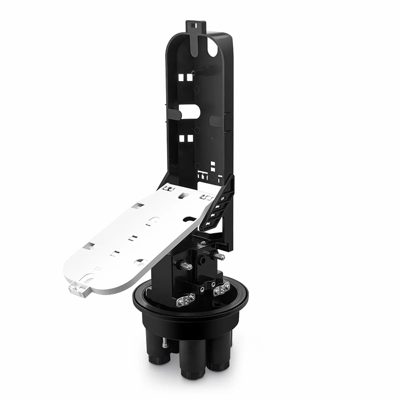 FyberOptix 144 Fibers 2In-4Out Dome Fiber Optic Splice Closure, Mechanical Seal, with 1 Pre-installed Fusion Splice Tray
