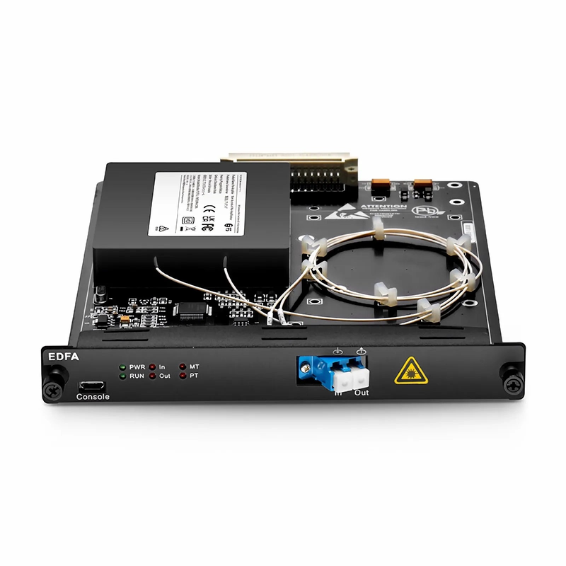 FyberOptix FMT20PA-EDFA, 20dB Gain C-band DWDM EDFA Pre-Amplifier for FMT Managed Chassis, 13dBm Output
