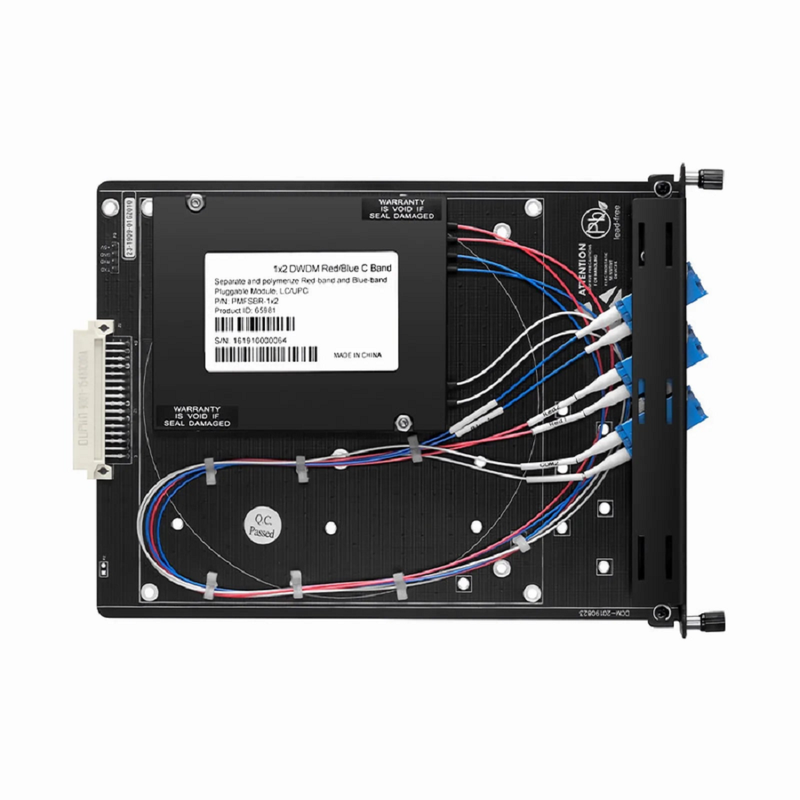FyberOptix FSBR-1x2, Customized 1 x 2 Single Fiber DWDM Splitter Red/Blue C-band Filter
