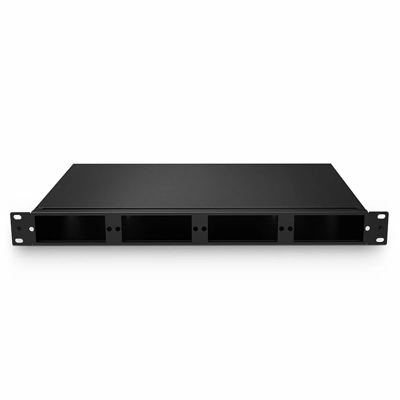FyberOptix FHDâ„¢ High Density 1U Rack Mount Enclosure Unloaded, Tool-less Removable Top Cover, Holds up to 4 x FHDâ„¢ Cassettes, Panels, or Splice Trays, 144 Fibers (LC)