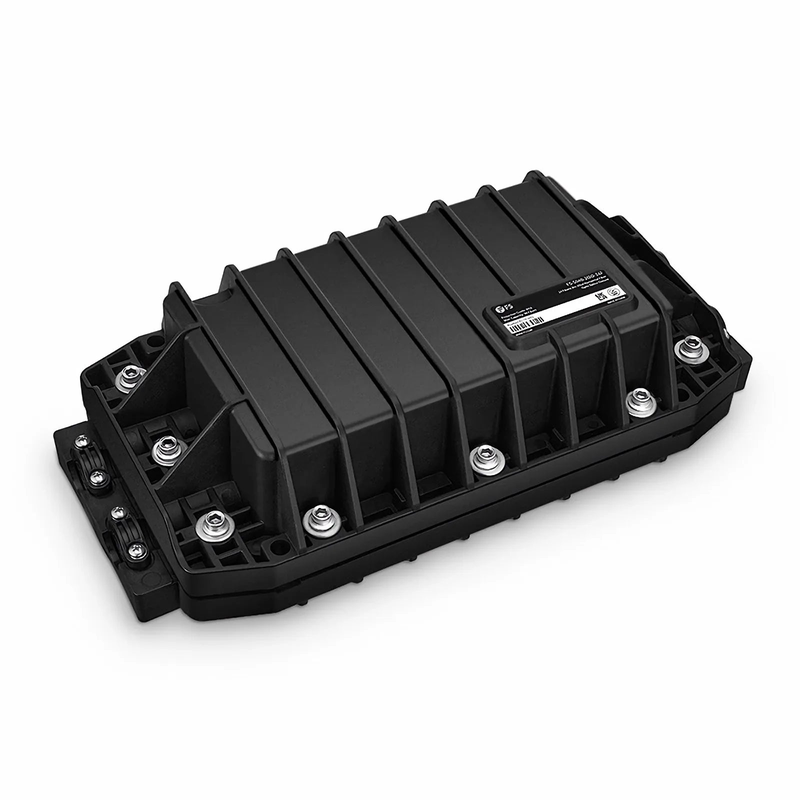 FyberOptix 96 Fibers 2In-2Out In-Line Fiber Optic Splice Closure, Mechanical Seal, with 1 Pre-installed Fusion Splice Tray
