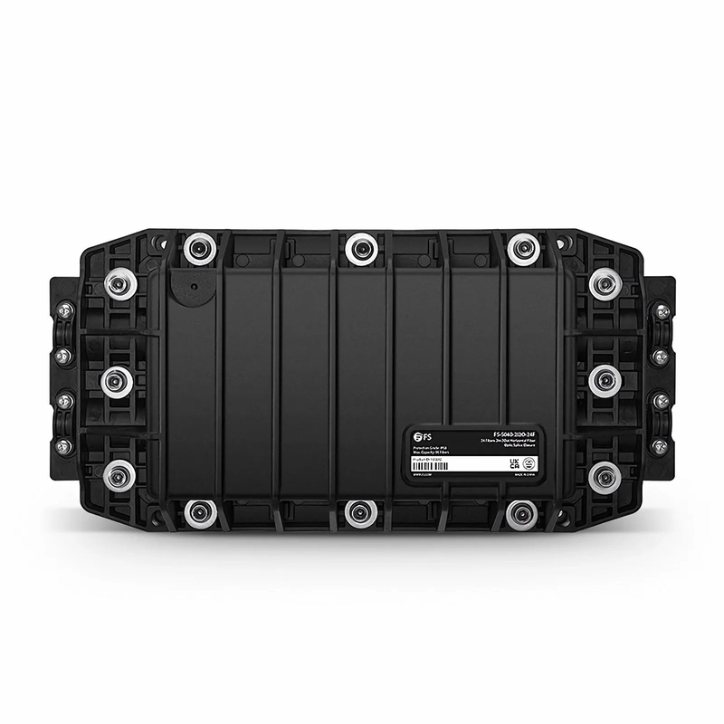 FyberOptix 96 Fibers 2In-2Out In-Line Fiber Optic Splice Closure, Mechanical Seal, with 1 Pre-installed Fusion Splice Tray