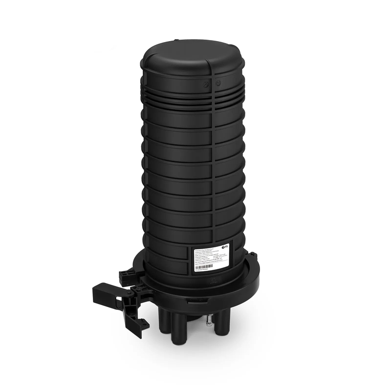 FyberOptix 144 Fibers 1In-4Out Dome Fiber Optic Splice Closure, Heat Shrink Seal, with 1 Pre-installed Fusion Splice Tray
