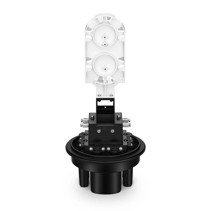 FyberOptix 240 Fibers 1In-6Out Dome Fiber Optic Splice Closure, Heat Shrink Seal, with 1 Pre-installed Fusion Splice Tray