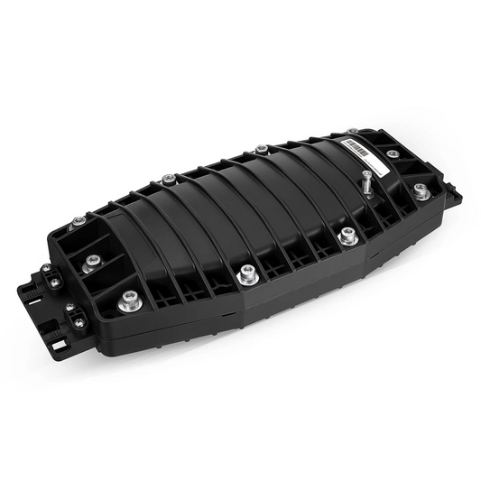 FyberOptix 48 Fibers 2In-2Out In-Line Fiber Optic Splice Closure, Mechanical Seal, with 1 Pre-installed Fusion Splice Tray