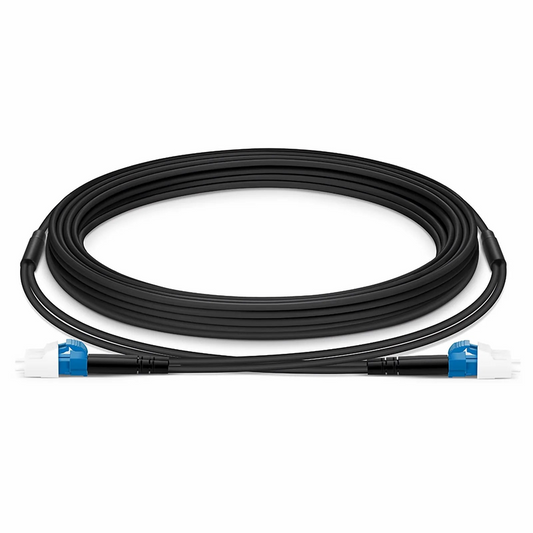 FyberOptix 5m (16ft) Industrial Armored Fiber Patch Cable, LC UPC to LC UPC, Duplex, 2 Fibers, Single Mode (OS2), TPU