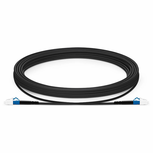 FyberOptix 5m (16ft) Industrial Armored Fiber Patch Cable, LC UPC to LC UPC, Simplex, 1 Fiber, Single Mode (OS2), TPU