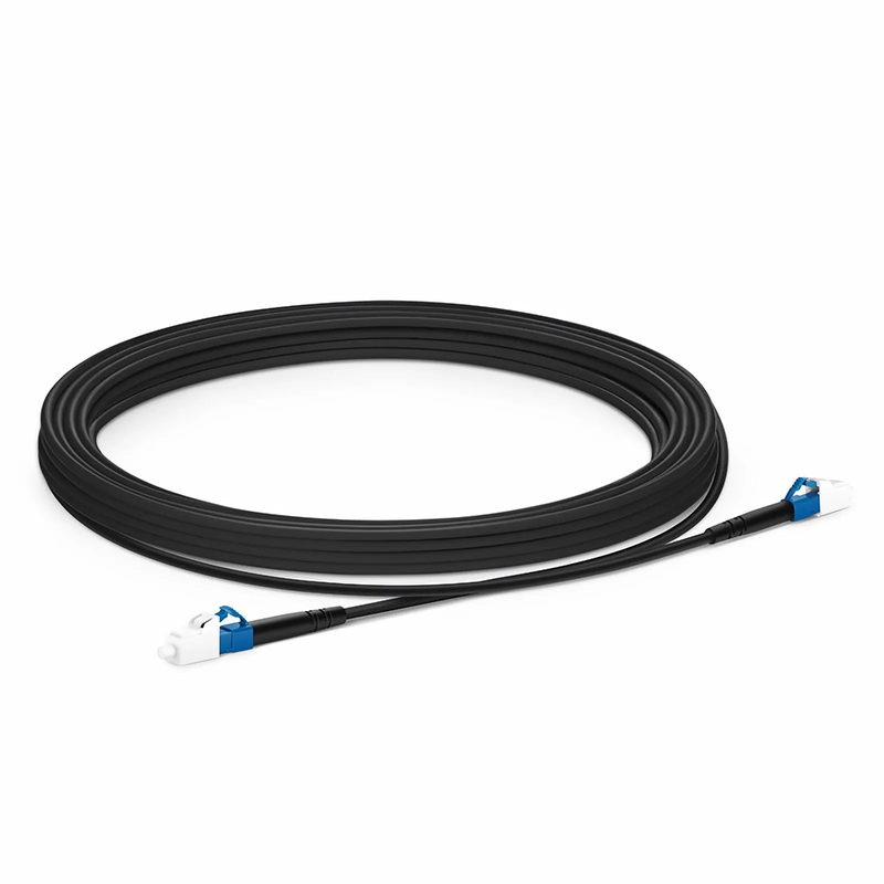 FyberOptix 5m (16ft) Industrial Armored Fiber Patch Cable, LC UPC to LC UPC, Simplex, 1 Fiber, Single Mode (OS2), TPU