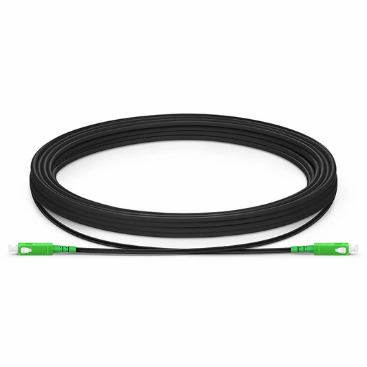 FyberOptix 5m (16ft) Industrial Armored Fiber Patch Cable, SC APC to SC APC, Simplex, 1 Fiber, Single Mode (OS2), TPU