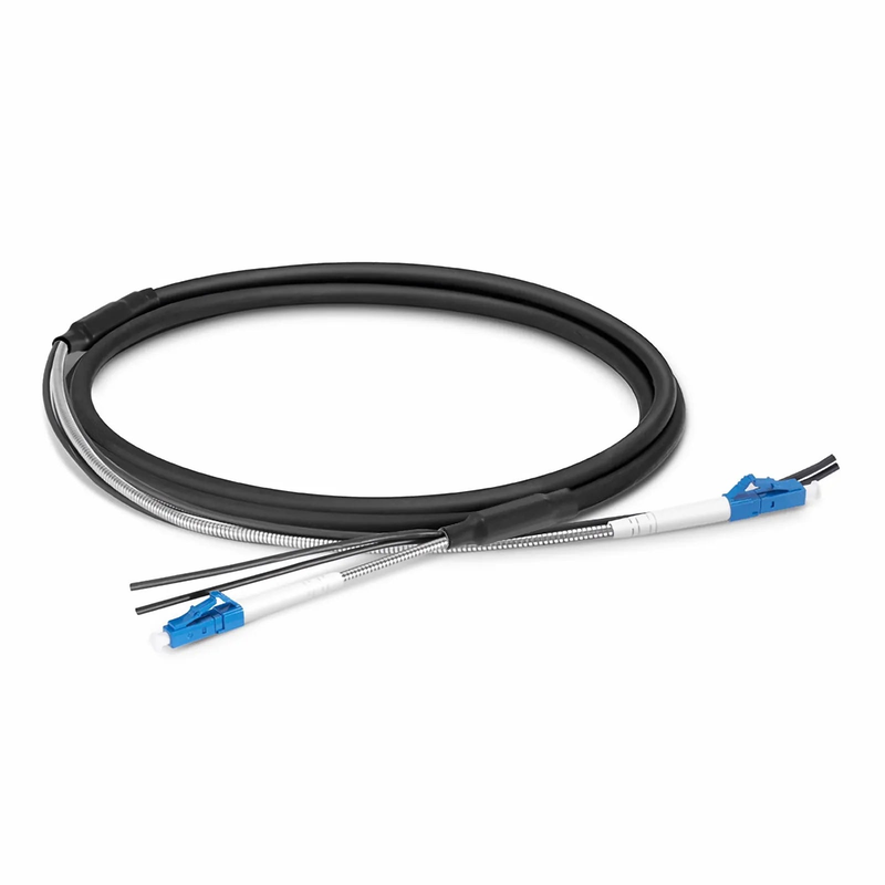 FyberOptix 3m (10ft) LC UPC to LC UPC Simplex OS2 Single Mode 7.0mm LSZH FTTA Outdoor Fiber Patch Cable for Base Station