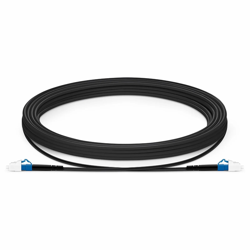 FyberOptix 5m (16ft) Industrial Armored Fiber Patch Cable, LC UPC to LC UPC, Simplex, 1 Fiber, Single Mode (OS2), TPU