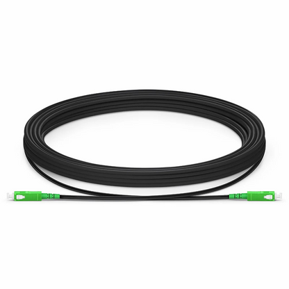 FyberOptix 5m (16ft) Industrial Armored Fiber Patch Cable, SC APC to SC APC, Simplex, 1 Fiber, Single Mode (OS2), TPU