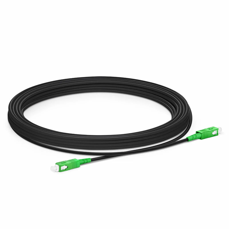 FyberOptix 5m (16ft) Industrial Armored Fiber Patch Cable, SC APC to SC APC, Simplex, 1 Fiber, Single Mode (OS2), TPU