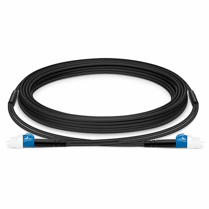 FyberOptix 5m (16ft) Industrial Armored Fiber Patch Cable, LC UPC to LC UPC, Duplex, 2 Fibers, Single Mode (OS2), TPU
