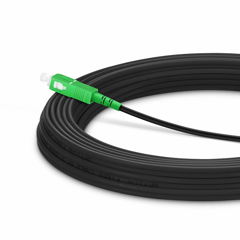 FyberOptix 30m (98ft) Industrial Armored Fiber Patch Cable, SC APC to SC APC, Simplex, 1 Fiber, Single Mode (OS2), TPU