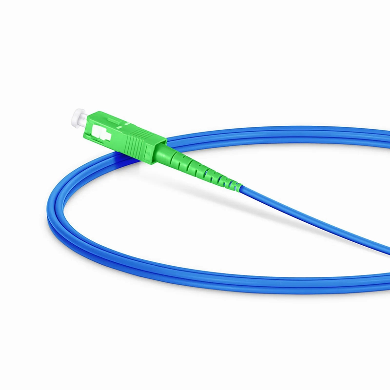 FyberOptix 1m (3ft) Armored Fiber Patch Cable, 1 Fiber, SC APC Simplex to SC APC Simplex, Single Mode (OS2), Riser (OFCR), 3.0mm, Blue
