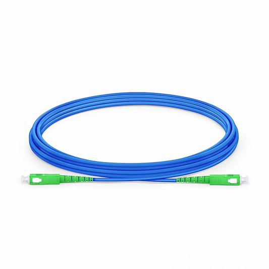 FyberOptix 3m (10ft) Armored Fiber Patch Cable, 1 Fiber, SC APC Simplex to SC APC Simplex, Single Mode (OS2), Riser (OFCR), 3.0mm, Blue