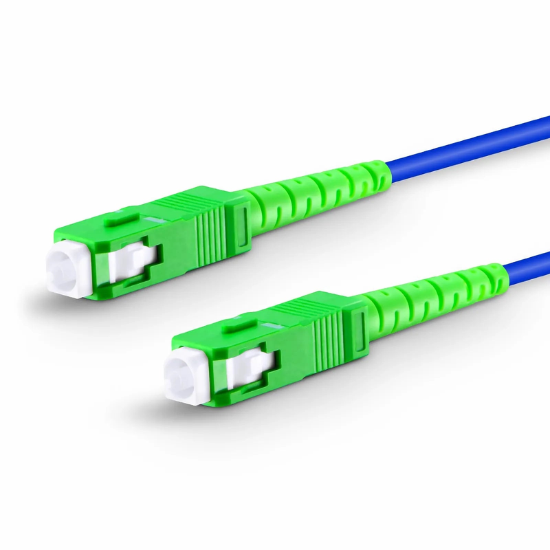 FyberOptix 3m (10ft) Armored Fiber Patch Cable, 1 Fiber, SC APC Simplex to SC APC Simplex, Single Mode (OS2), Riser (OFCR), 3.0mm, Blue