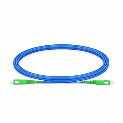 FyberOptix 2m (7ft) Armored Fiber Patch Cable, 1 Fiber, SC APC Simplex to SC APC Simplex, Single Mode (OS2), Riser (OFCR), 3.0mm, Blue