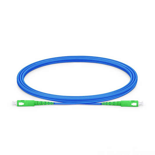 FyberOptix 2m (7ft) Armored Fiber Patch Cable, 1 Fiber, SC APC Simplex to SC APC Simplex, Single Mode (OS2), Riser (OFCR), 3.0mm, Blue