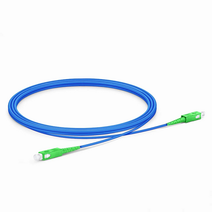 FyberOptix 2m (7ft) Armored Fiber Patch Cable, 1 Fiber, SC APC Simplex to SC APC Simplex, Single Mode (OS2), Riser (OFCR), 3.0mm, Blue