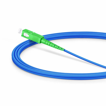 FyberOptix 2m (7ft) Armored Fiber Patch Cable, 1 Fiber, SC APC Simplex to SC APC Simplex, Single Mode (OS2), Riser (OFCR), 3.0mm, Blue