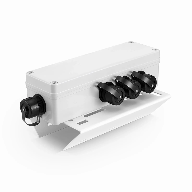 FyberOptix FTTA Waterproof MTP-12 to 6 x LC Duplex OS2 Fiber Optical Distribution Box with Pole Mounting Brackets