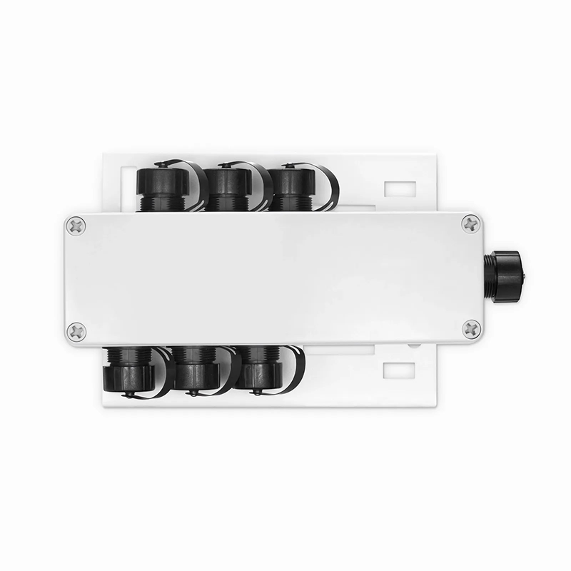 FyberOptix FTTA Waterproof MTP-12 to 6 x LC Duplex OS2 Fiber Optical Distribution Box with Pole Mounting Brackets