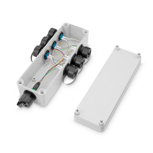FyberOptix FTTA Waterproof MTP-12 to 6 x LC Duplex OS2 Fiber Optical Distribution Box