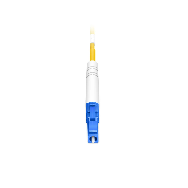 FyberOptix 200m (656ft) Hybrid Fiber and Power Cable, Indoor, Plenum (OFNP), Single Mode (OS2), 2 Fibers, Tight-Buffered, LC UPC Simplex to SC UPC Simplex, 2 Conductors 12AWG