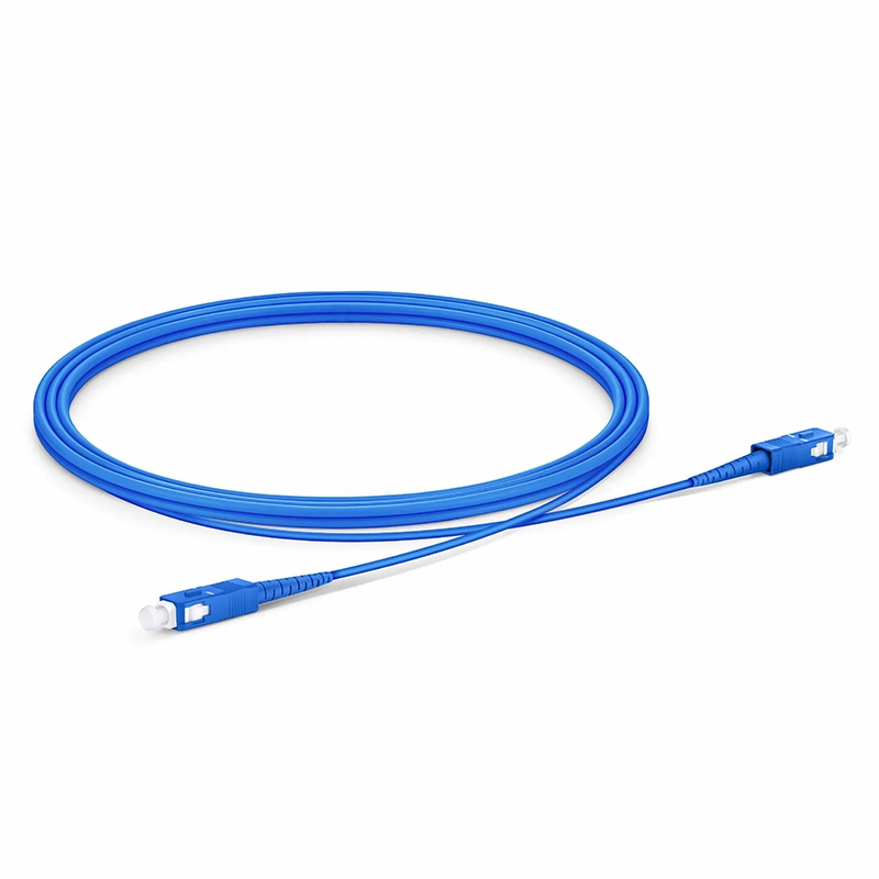 FyberOptix 2m (7ft) Armored Fiber Patch Cable, 1 Fiber, SC UPC Simplex to SC UPC Simplex, Single Mode (OS2), Riser (OFCR), 3.0mm, Blue