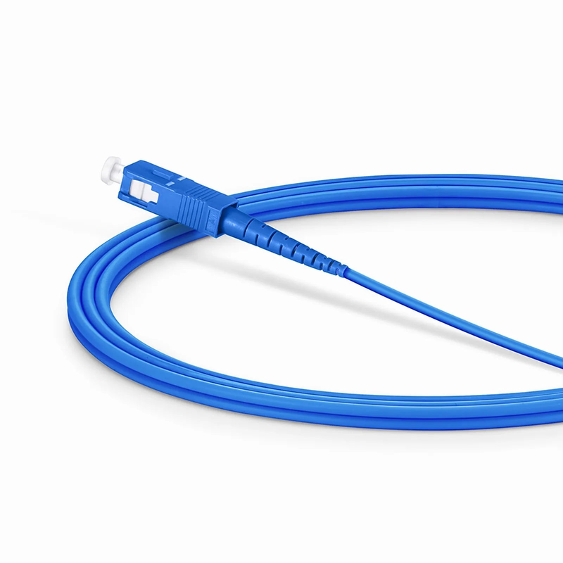 FyberOptix 2m (7ft) Armored Fiber Patch Cable, 1 Fiber, SC UPC Simplex to SC UPC Simplex, Single Mode (OS2), Riser (OFCR), 3.0mm, Blue