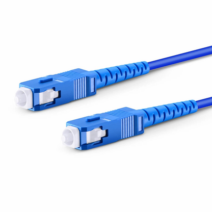 FyberOptix 1m (3ft) Armored Fiber Patch Cable, 1 Fiber, SC UPC Simplex to SC UPC Simplex, Single Mode (OS2), Riser (OFCR), 3.0mm, Blue