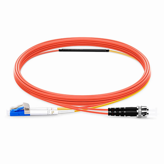 FyberOptix 2m (7ft) LC to ST OM1 Mode Conditioning Riser (OFNR) Fiber Optic Patch Cable