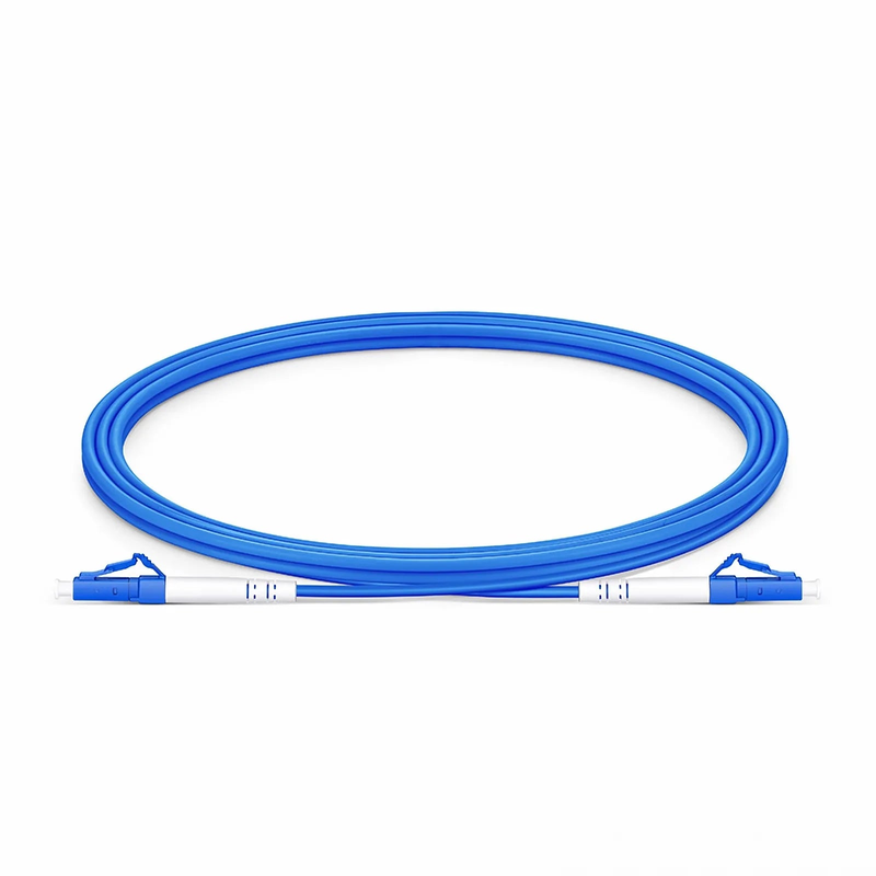 FyberOptix 2m (7ft) Armored Fiber Patch Cable, 1 Fiber, LC UPC Simplex to LC UPC Simplex, Single Mode (OS2), Riser (OFCR), 3.0mm, Blue