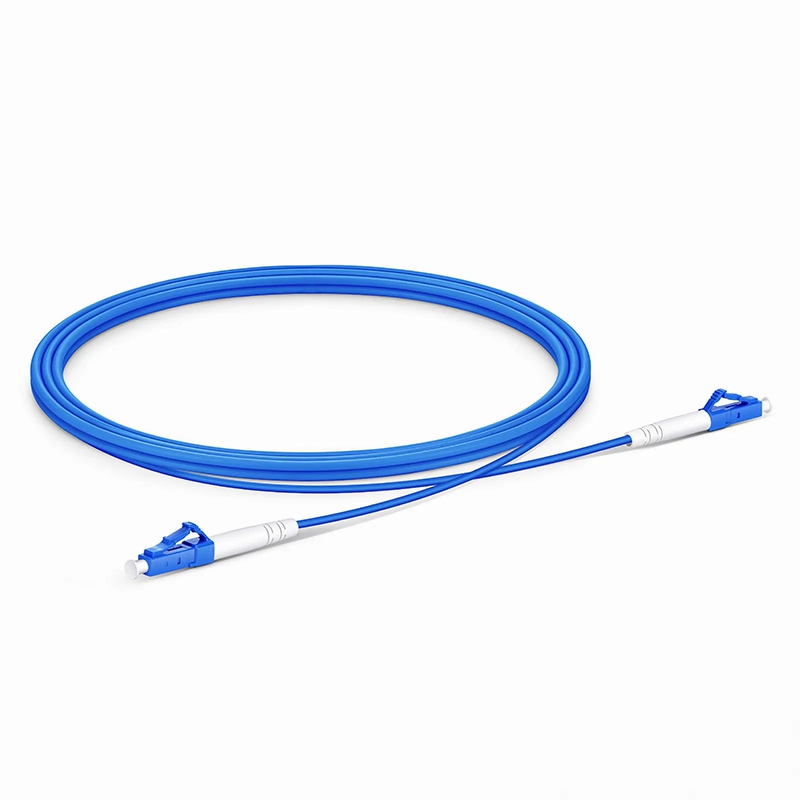FyberOptix 2m (7ft) Armored Fiber Patch Cable, 1 Fiber, LC UPC Simplex to LC UPC Simplex, Single Mode (OS2), Riser (OFCR), 3.0mm, Blue