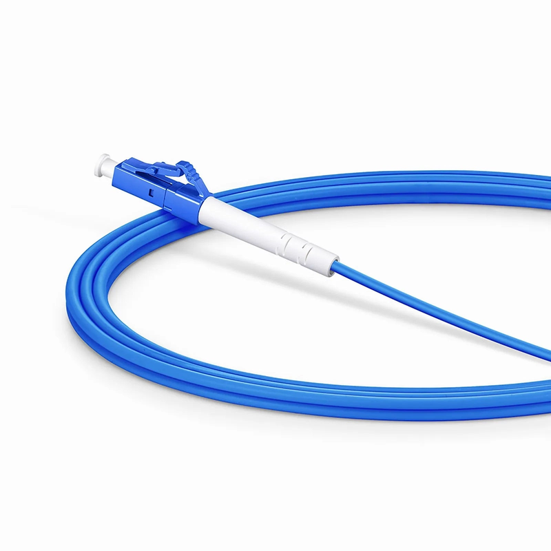 FyberOptix 2m (7ft) Armored Fiber Patch Cable, 1 Fiber, LC UPC Simplex to LC UPC Simplex, Single Mode (OS2), Riser (OFCR), 3.0mm, Blue