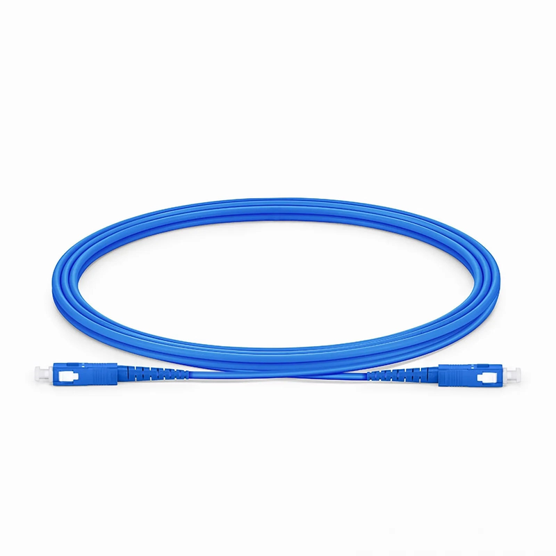 FyberOptix 2m (7ft) Armored Fiber Patch Cable, 1 Fiber, SC UPC Simplex to SC UPC Simplex, Single Mode (OS2), Riser (OFCR), 3.0mm, Blue