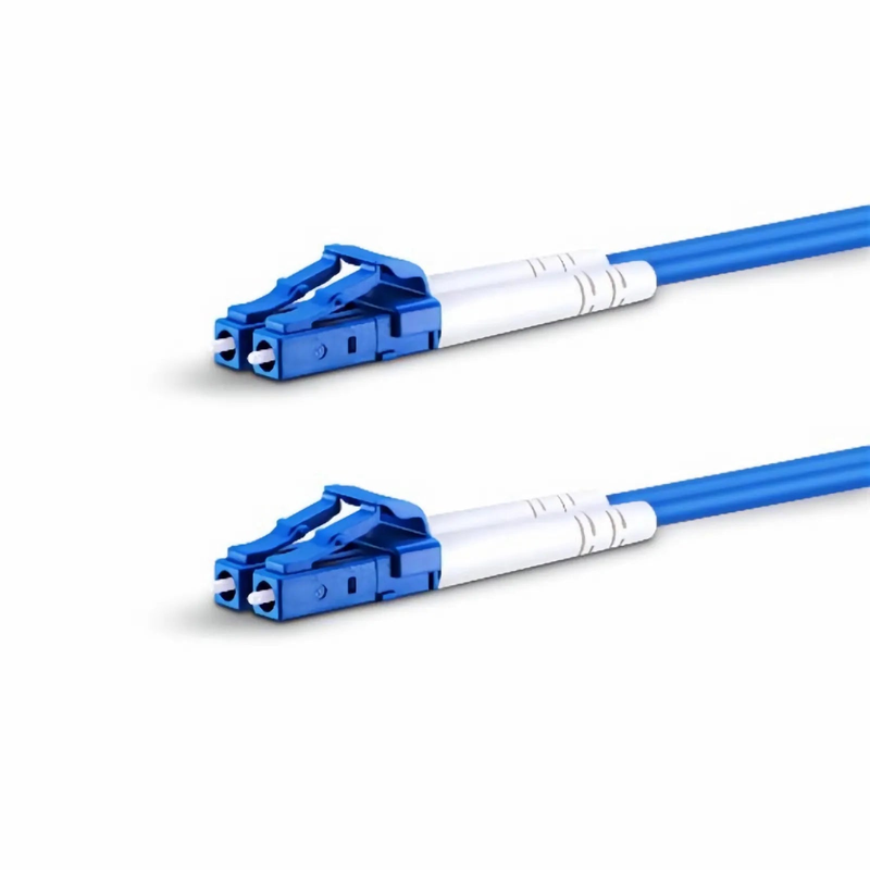 FyberOptix 1m (3ft) Armored Fiber Patch Cable, 2 Fibers, LC UPC Duplex to LC UPC Duplex, Single Mode (OS2), LSZH, 3.0mm, Blue