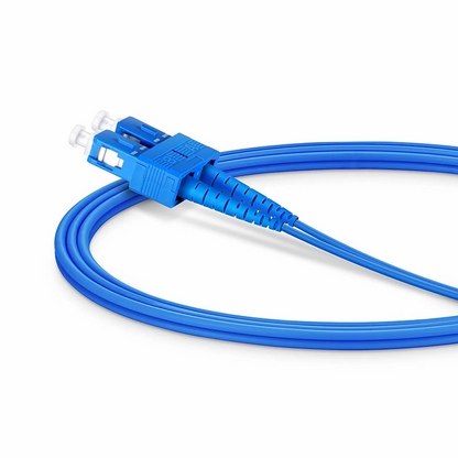 FyberOptix 1m (3ft) Armored Fiber Patch Cable, 2 Fibers, LC UPC Duplex to SC UPC Duplex, Single Mode (OS2), LSZH, 3.0mm, Blue