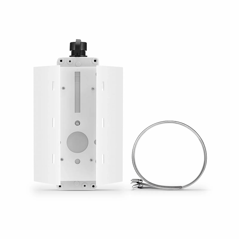 FyberOptix FTTA Waterproof MTP-12 to 6 x LC Duplex OS2 Fiber Optical Distribution Box with Pole Mounting Brackets