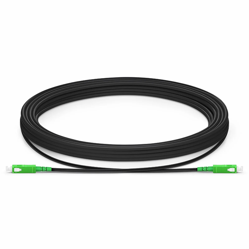 FyberOptix 5m (16ft) Industrial Armored Fiber Patch Cable, SC APC to SC APC, Simplex, 1 Fiber, Single Mode (OS2), TPU