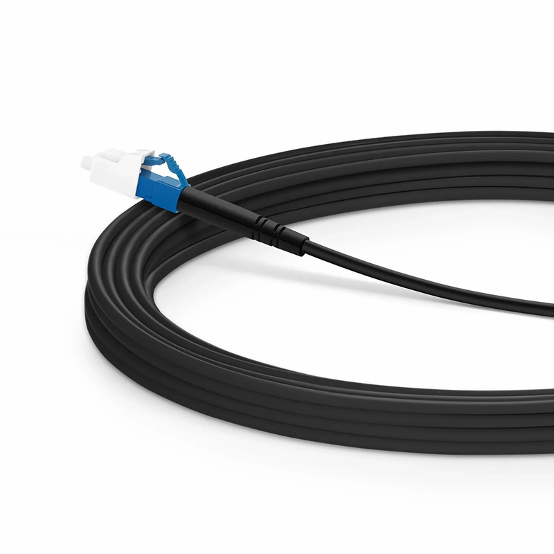 FyberOptix 5m (16ft) Industrial Armored Fiber Patch Cable, LC UPC to LC UPC, Simplex, 1 Fiber, Single Mode (OS2), TPU