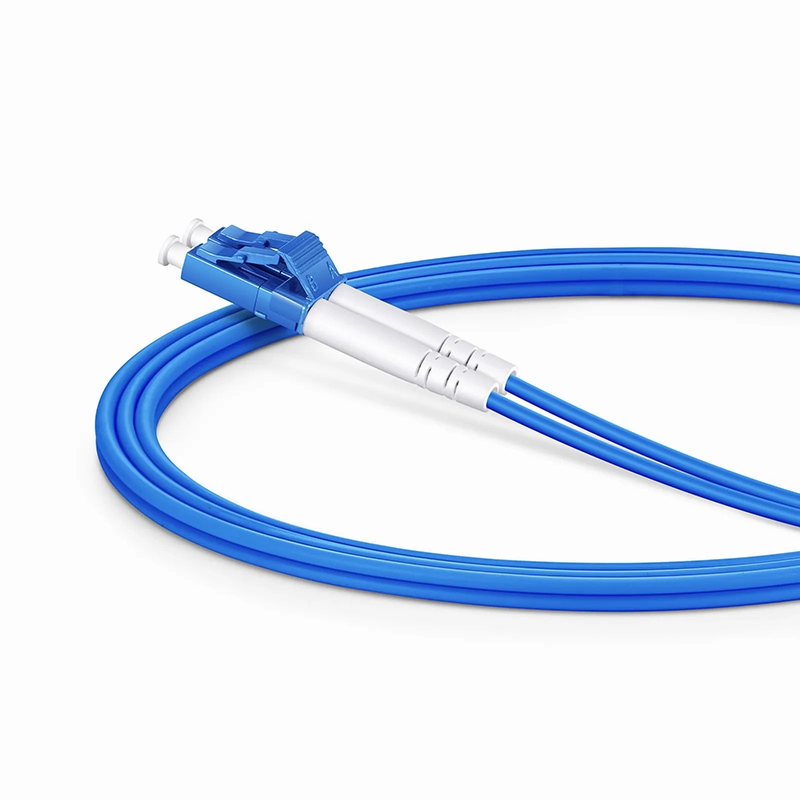 FyberOptix 1m (3ft) Armored Fiber Patch Cable, 2 Fibers, LC UPC Duplex to SC APC Duplex, Single Mode (OS2), LSZH, 3.0mm, Blue