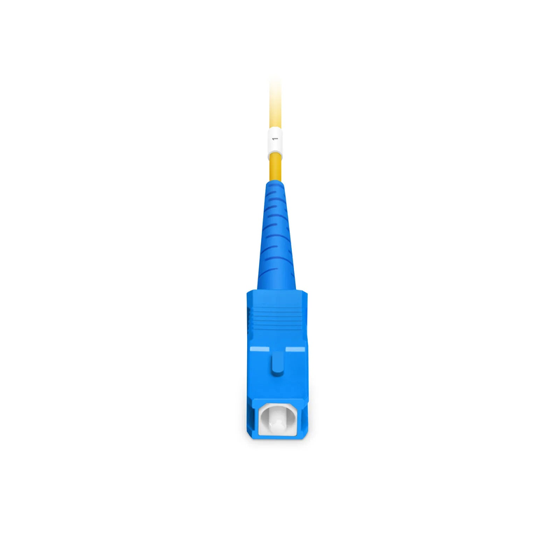 FyberOptix 300m (984ft) Hybrid Fiber and Power Cable, Indoor, Plenum (OFNP), Single Mode (OS2), 2 Fibers, Tight-Buffered, LC UPC Simplex to SC UPC Simplex, 2 Conductors 17AWG