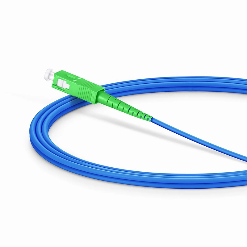 FyberOptix 2m (7ft) Armored Fiber Patch Cable, 1 Fiber, LC UPC Simplex to SC APC Simplex, Single Mode (OS2), Riser (OFCR), 3.0mm, Blue