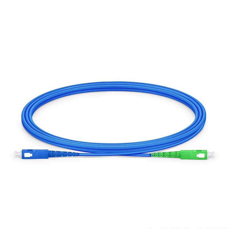 FyberOptix 2m (7ft) Armored Fiber Patch Cable, 1 Fiber, SC UPC Simplex to SC APC Simplex, Single Mode (OS2), Riser (OFCR), 3.0mm, Blue
